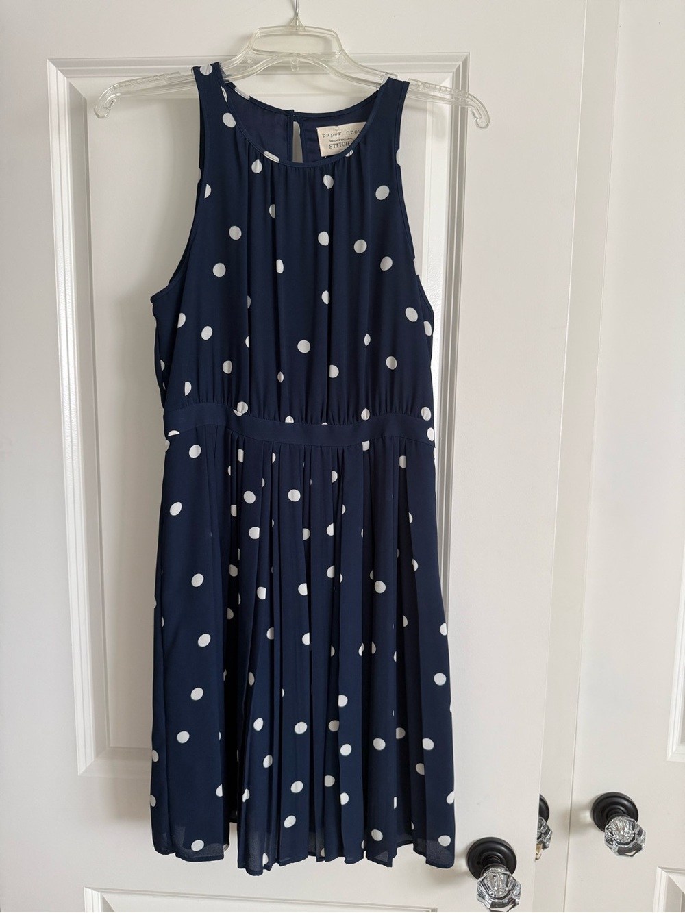 Paper Crown Navy Dress with Stitch Fix Label